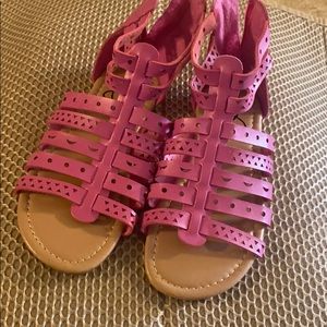 New, never worn girls pink sandals size 12